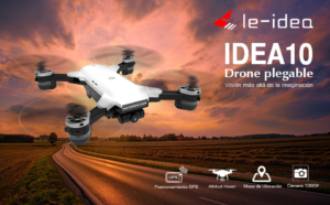 drone LE-IDEA10 GPS Quadcopter con Cámara 1080P HD Plegable GPS WIFI