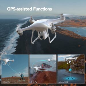 Potensic GPS Drone Profesional (Cámara 2.7K, 5.8Ghz WiFi FPV) bn